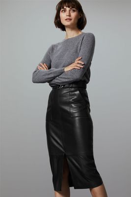 Leather Belted Pencil Skirt from Marks & Spencer