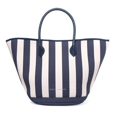 Leather Trimmed Striped Canvas Bag from Eddie Harrop