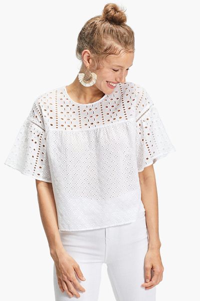 Swiss Embroidery Blouse from Stradivarius