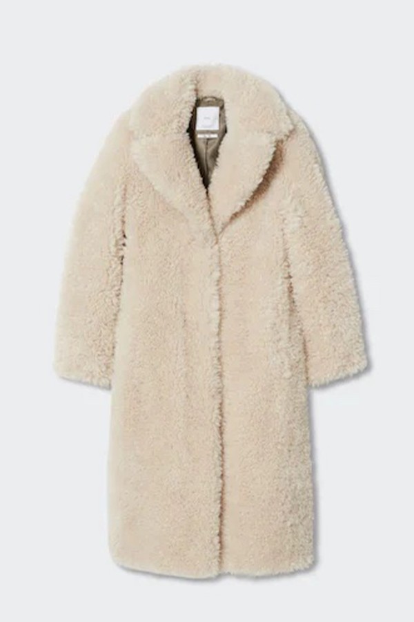 Fur Bouclé Coat from Mango