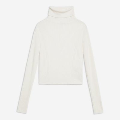 Cropped Roll Neck Jumper with Cashmere from Topshop