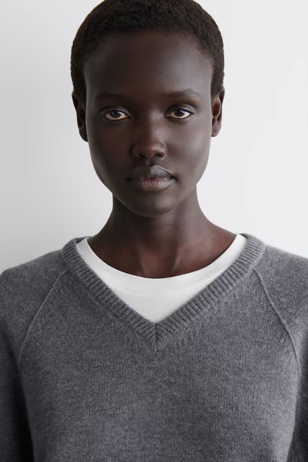 Merino Wool V-Neck Jumper from COS