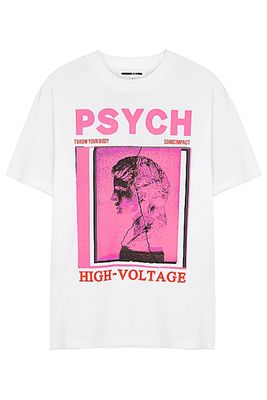 Psych Printed Cotton T-Shirt from Alexander McQueen