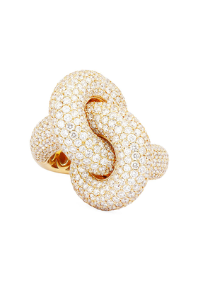 Yellow Gold & Diamond Absolutely Loose Knot Ring, £8,950 | Engelbert