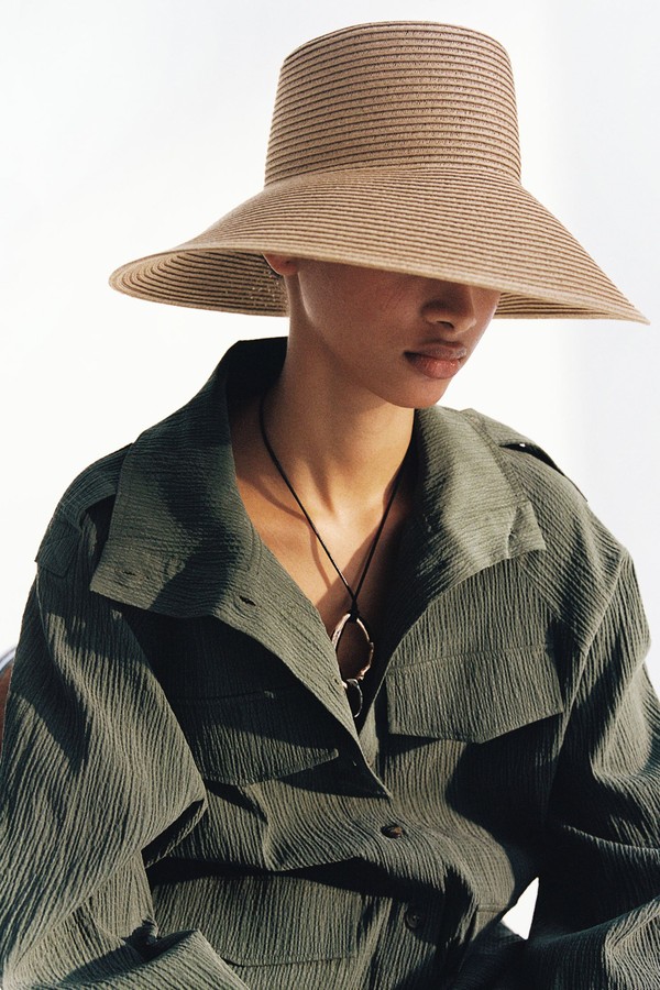Sloping-Brim Straw Hat from H&M