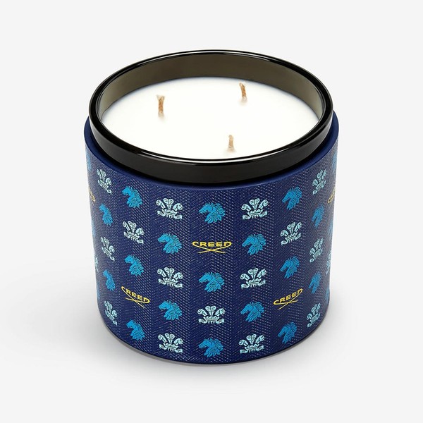 Vanisia Blue Leather Candle