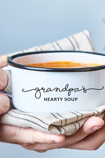 Personalised Enamel Soup Bowl from Sophia Victoria Joy 