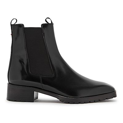 Carlo 40 Black Leather Chelsea Boots from Aeydē