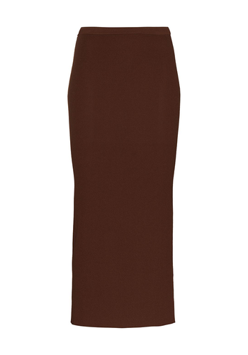 X Browns 50 Espera Ribbed-knit Midi Skirt from Totême