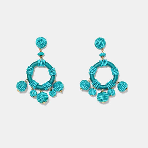 Beaded Circular Earrings from Zara
