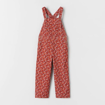 Needlecord Floral Dungarees