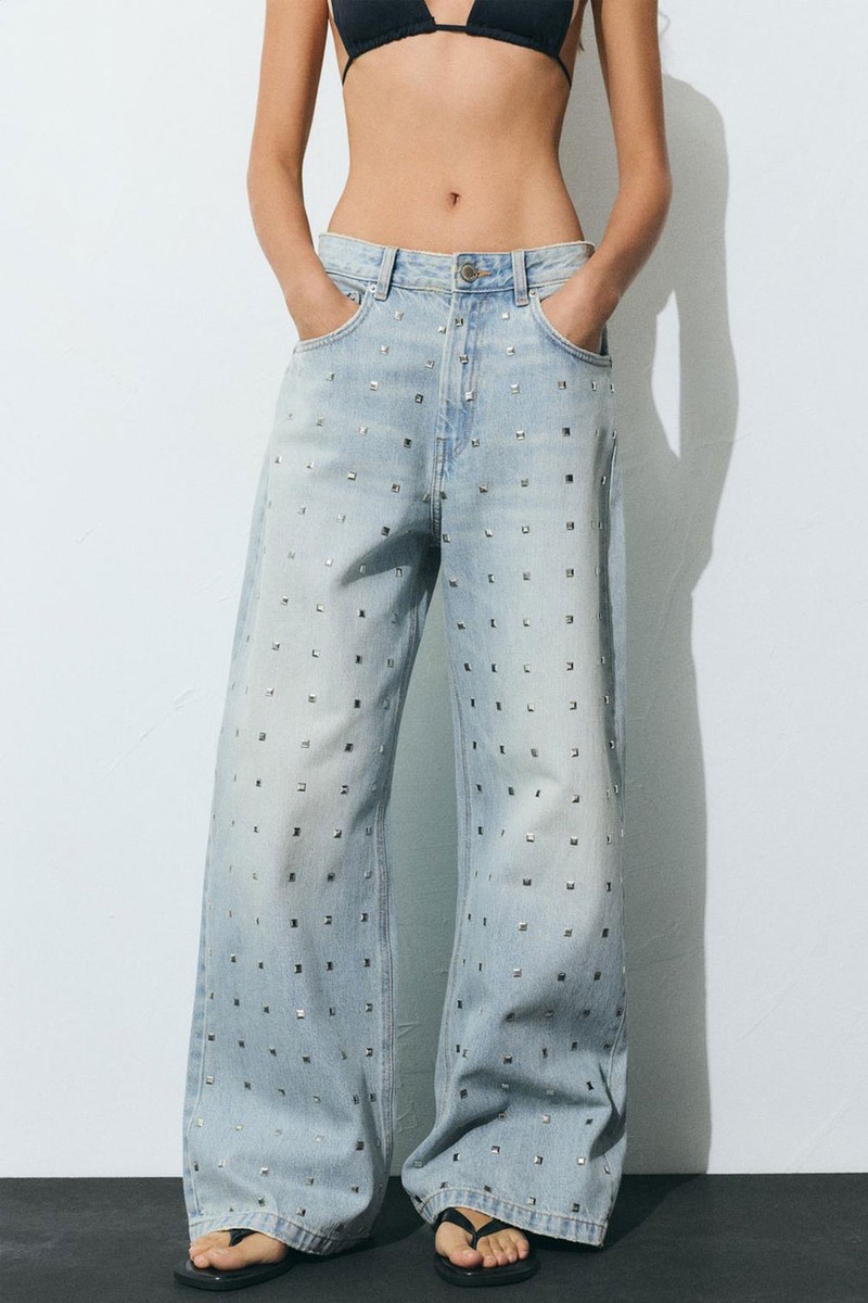 Baggy Jeans With Studs from Pull & Bear