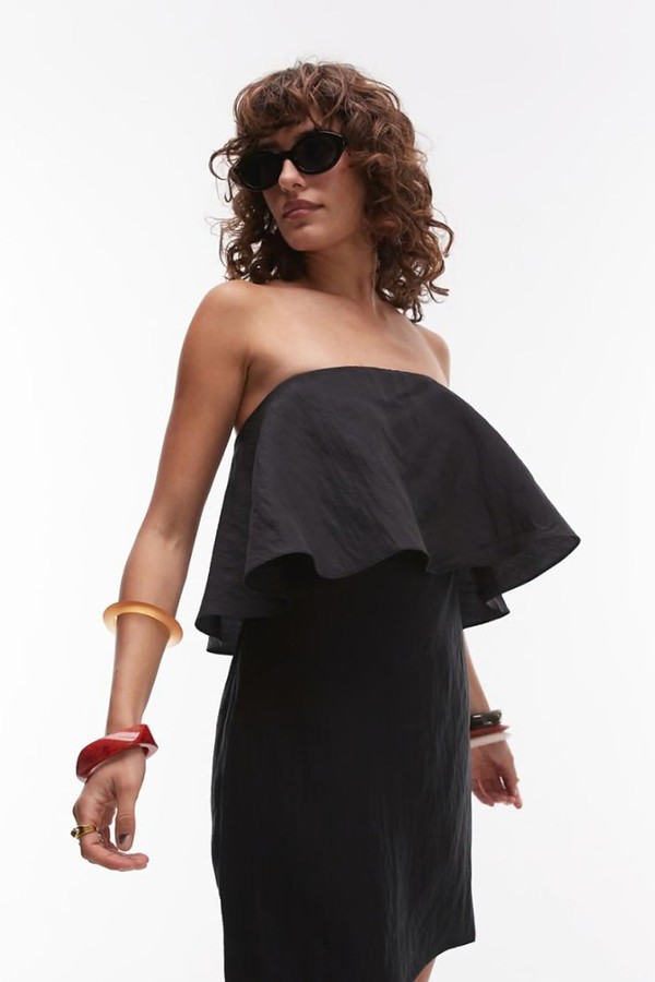 Frill Overlay Mini Dress With Detachable Strap from Mango