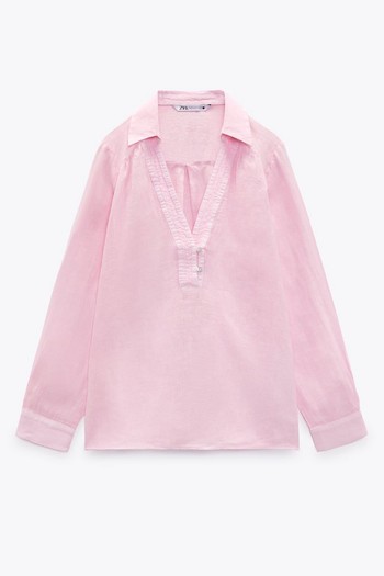 Pink Linen Shirt