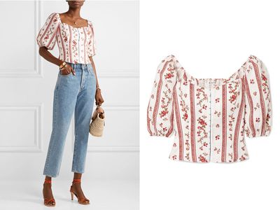 Romi Printed Linen Top from Reformation