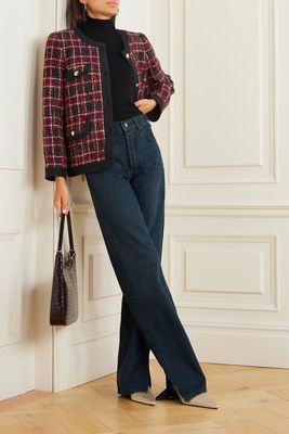 Lydia Checked Wool-Blend Bouclé-Tweed Jacket, £530 | Anine Bing
