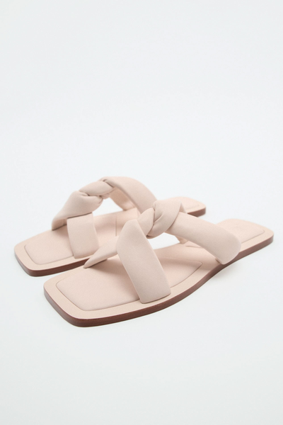 Braided Leather Sandals from Zara