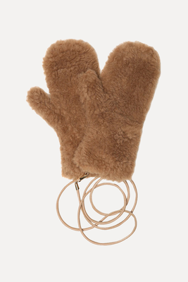 Ombrato Camel Hair & Silk Mittens from Max Mara