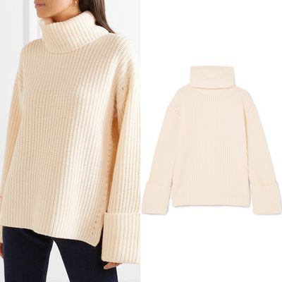 Uma Oversized Wool And Cashmere Blend Turtleneck Sweater from Equipment
