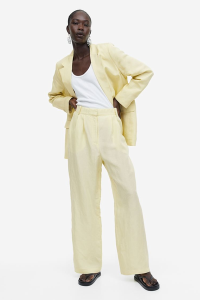 Wide Linen-Blend Trousers from H&M