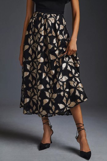 Eva Franco Floral Appliqué Skirt, £160 | Anthropologie