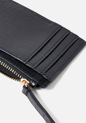 'Shoreditch' Croc Effect Leather Card Holder from Accessorize