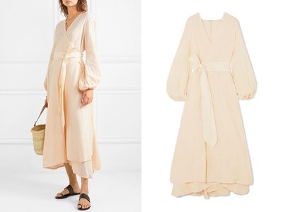 Gaia Cotton-Gauze Wrap Maxi Dress from Kalita