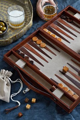 Leather Backgammon Set, £283.50 (was £405) | Life Of Riley