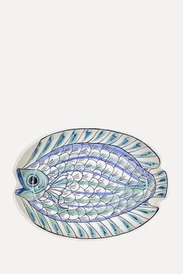 Romina Fish Oval Platter from Villa Bologna Pottery