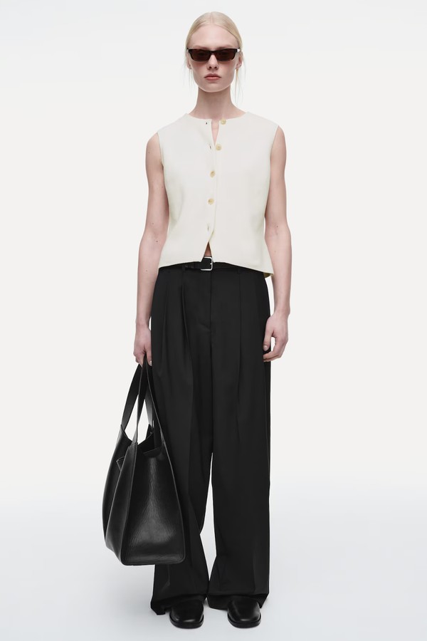 Knitted Cotton Waistcoat from COS