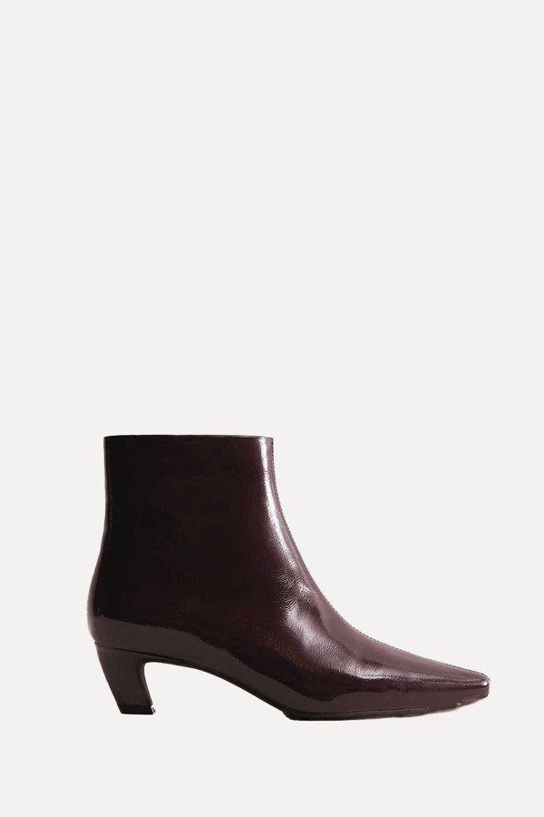  Patent Point Toe Ankle Boots