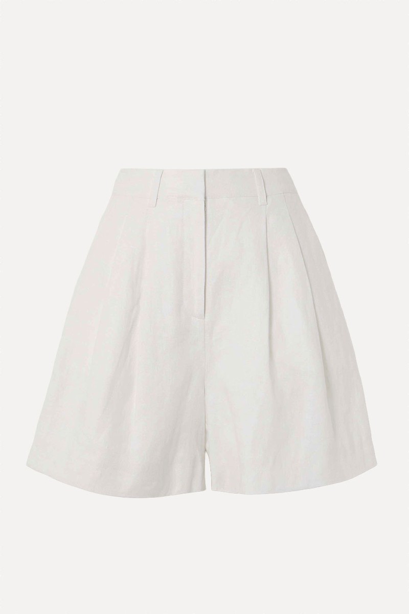 Marchello Pleated Linen Shorts from POSSE