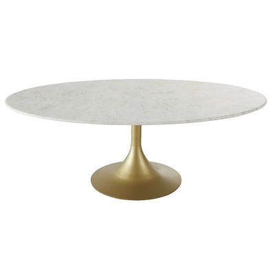 Marble and Brass Metal Coffee Table from Maisons Du Monde