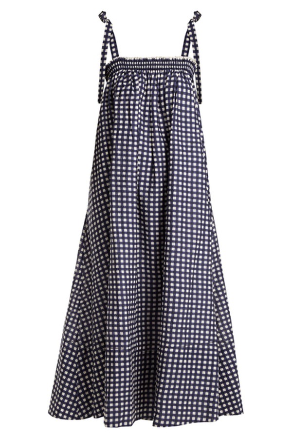 Square-Neck Gingham Cotton Dress from Loup Charmant