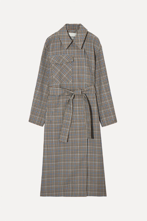 Checked Utility Trench Coat from COS