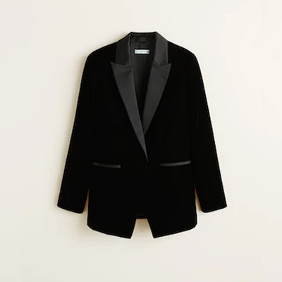 Velvet Suit Blazer from Mango