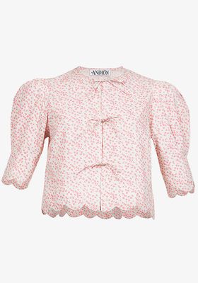 Barbara Floral-Print Cotton Top from Andion