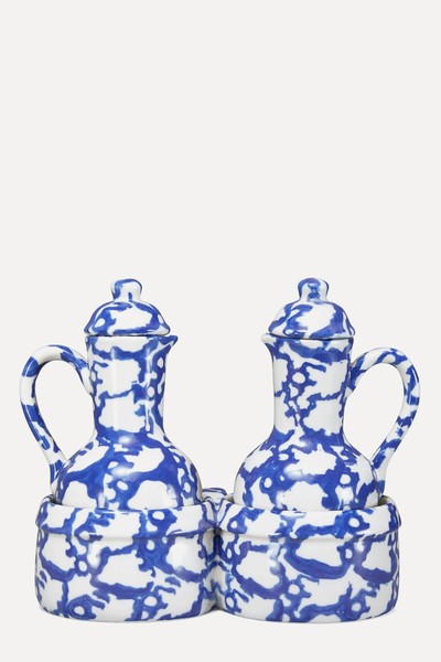 Spongeware Oil & Vinegar Set from Tory Burch