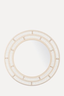 The Rattan Coral Mirror from Soane