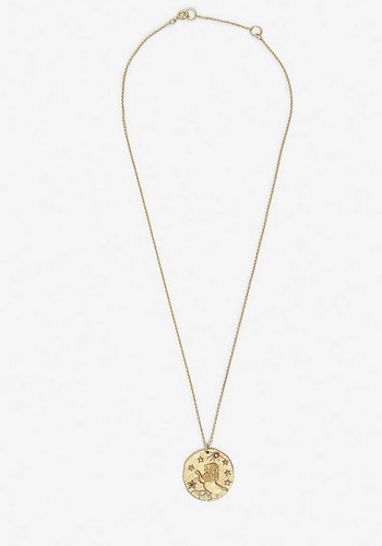 Leo Zodiac Brass Coin Necklace from Maje