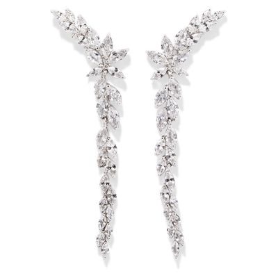 Silver-Tone Zirconia Earrings from Kenneth Jay Lane