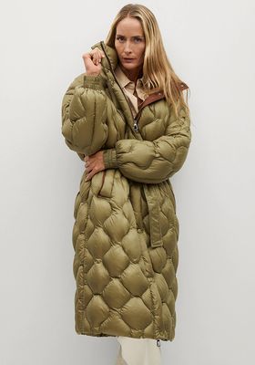 Long Quilted Down Anorak from Mango