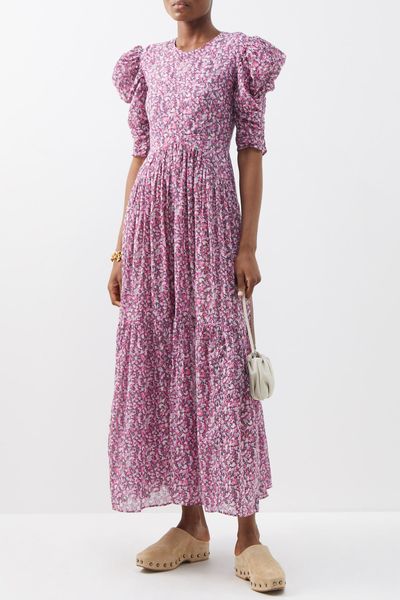 Sichelle Floral-Print Cotton-Voile Dress from Isabel Marant