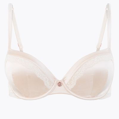 Silk & Lace Underwired Balcony Bra from Rosie For M&S