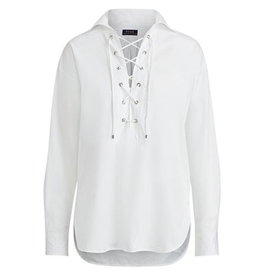 Broadcloth Lace-Up Shirt