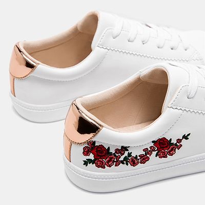 Embroidery Sneakers from Bershka