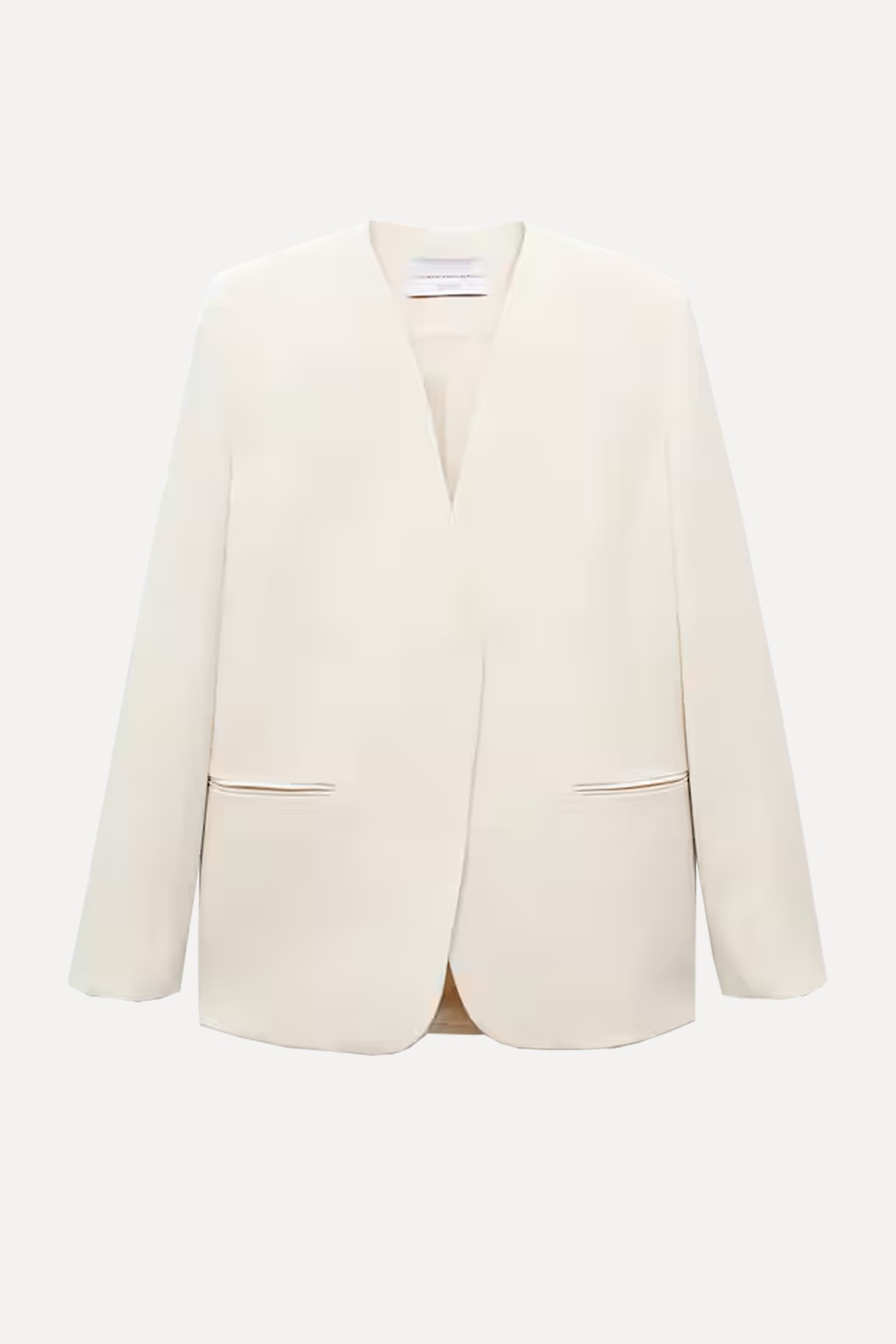 Suit Jacket Without Lapels from Mango