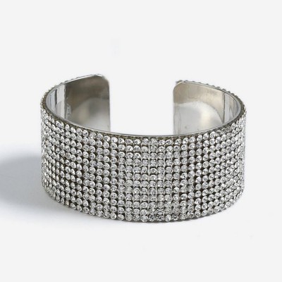 Silver Rhinestone Cuff from Topshop