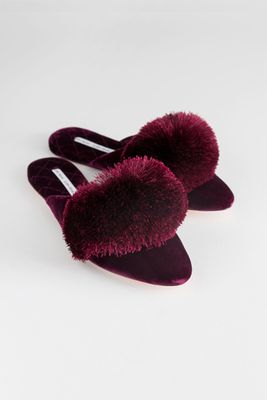 Velvet Pom Pom Indoor Slippers from & Other Stories