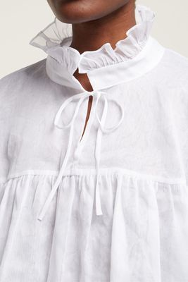 Elkie Ruffled Cotton Blouse from White Story